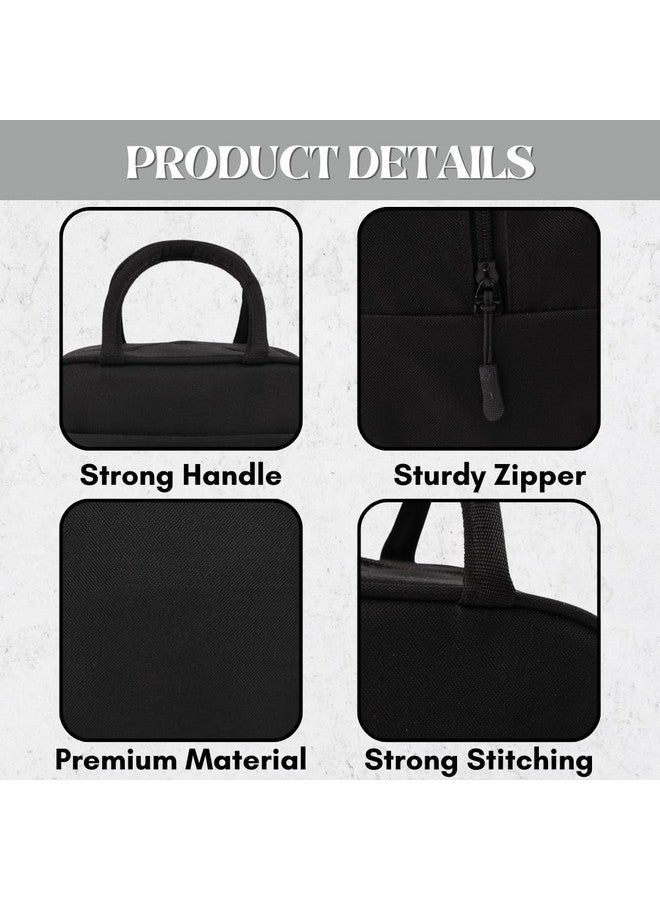 HYLOL Women and Kids Portable and Reusable Insulated Cotton Thermal Cooler Lunch/Tiffin/Storage Bag for Office Women, College, and School (Black 01), 6 L - Image 5