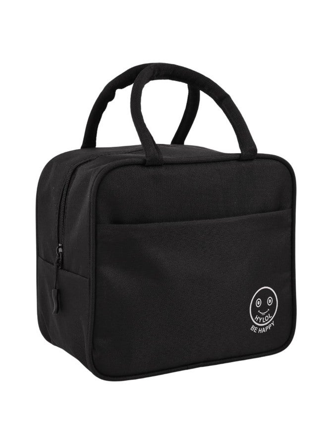 HYLOL Women and Kids Portable and Reusable Insulated Cotton Thermal Cooler Lunch/Tiffin/Storage Bag for Office Women, College, and School (Black 01), 6 L - Image 1