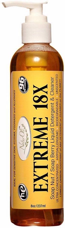 naturoli EXTREME  18X Soap Berry Liquid Laundry Soap  All Natural Detergent And Cleaner  HighlyConcentrated SulfateFree Allergyfree Unscented - Image 1