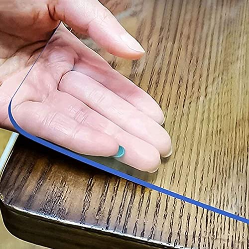 لوف بادز غطاء طاولة شفاف بسماكة 15 مم 23 × 47 بوصة واقي طاولة واقي طاولة بلاستيكي غطاء طاولة وسادة لطاولة غرفة الطعام حصيرة مكتب شفافة واقي مكتب لسطح المكتب طاولة قهوة