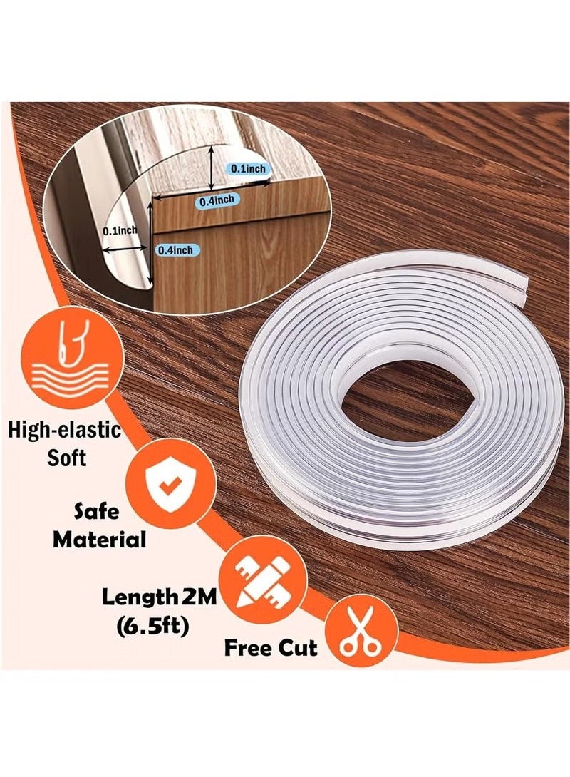 6.5inch Edge Protector Strip Baby Proof Corners and Edges Furniture Corner Protectors Pre-Tape Adhesive Corner Protectors for Furniture Against Sharp Corners Crib Rail Protector - Image 4