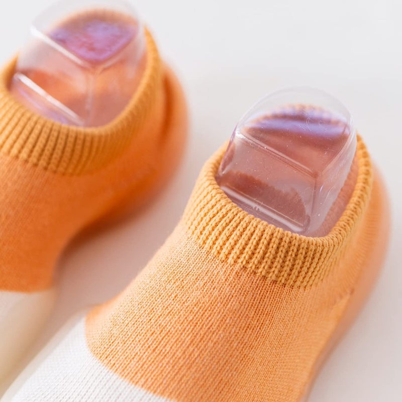 MEZON Baby Socks Shoes Anti Skid Rubber Soft Sole Infant Slippers Cotton Mesh Breathable Lightweight Sock Shoes (Multicolor) - Image 4