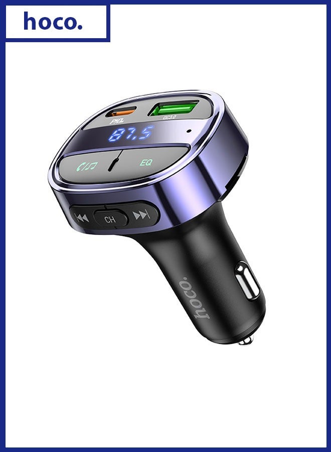 hoco. Car charger E70 PD30W+QC3.0 with wireless FM transmitter - Image 1