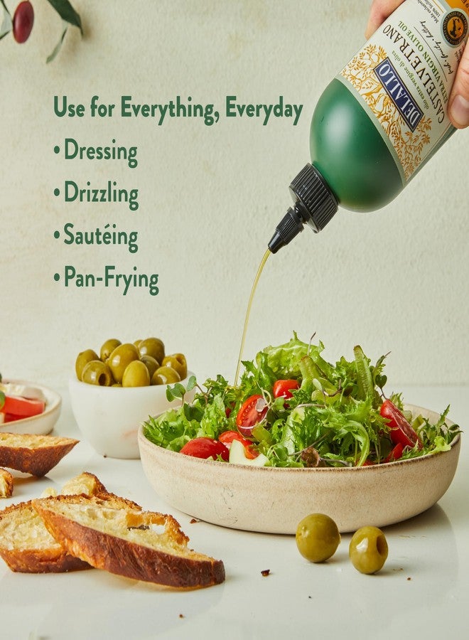 DeLallo, Castelvetrano Extra Virgin Olive Oil, 16.9 Ounce Squeeze Bottle, (3 Pack), Made in Italy, Made with 100% Sicilian Olives, For Cooking and Drizzling, All Natural, Non-GMO - Image 4