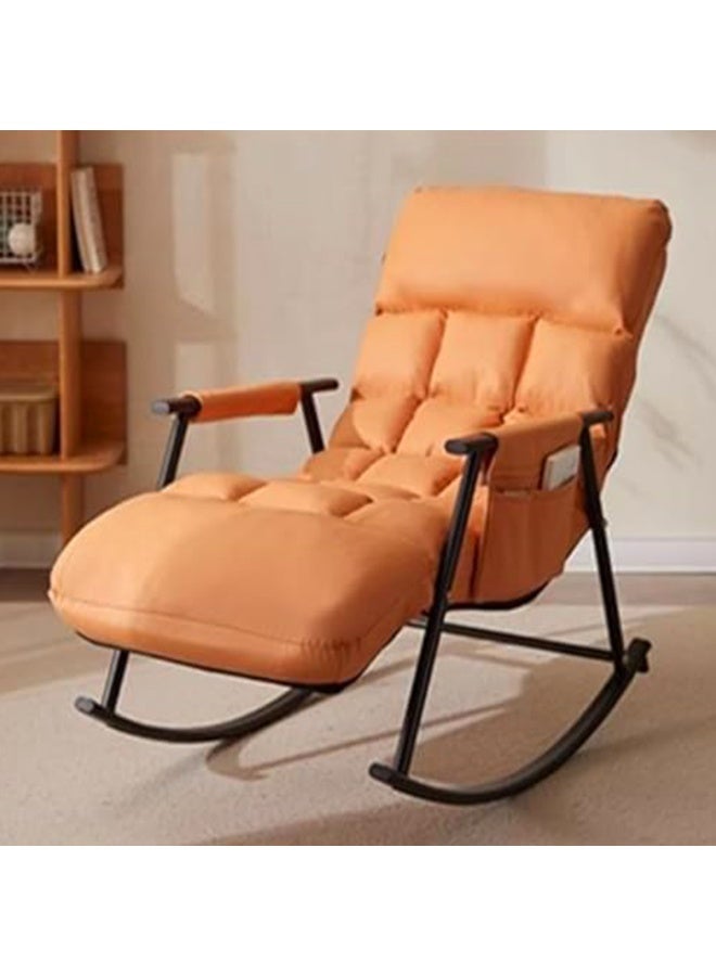 Rocking Chair ， Glider Rocker Chair Side Pockets Modern Lounge for Balcony for Living Room Classroom Bedroom Ergonomic Design - Image 3