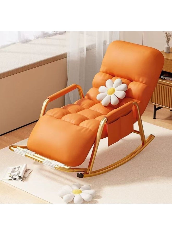 Rocking Chair ， Glider Rocker Chair Side Pockets Modern Lounge for Balcony for Living Room Classroom Bedroom Ergonomic Design - Image 1