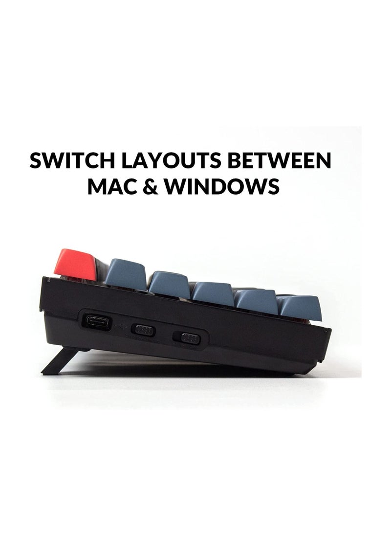 Keychron - K8 Pro Wireless Custom Mechanical Keyboard, 87 keys QMK/VIA Programmable Bluetooth/Wired White Backlight Tenkeyless with Hot-swappable Gateron G Pro Brown Switch Compatible with Mac Windows Linux - Image 1