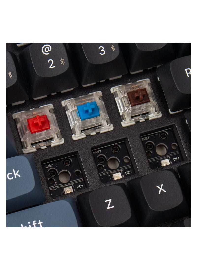 Keychron - K8 Pro Wireless Custom Mechanical Keyboard, 87 keys QMK/VIA Programmable Bluetooth/Wired White Backlight Tenkeyless with Hot-swappable Gateron G Pro Brown Switch Compatible with Mac Windows Linux - Image 1