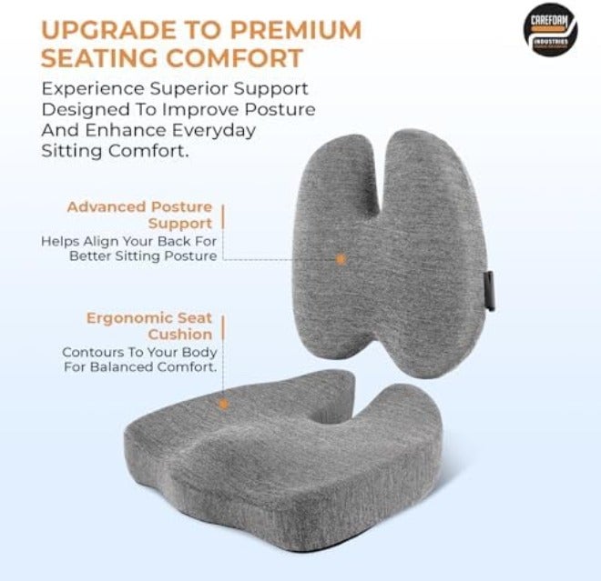 CareFoam Memory Foam Coccyx Seat Cushion for Tailbone Pain | 2-Year Warranty | Sciatica & Back Pain  Relief - Image 4
