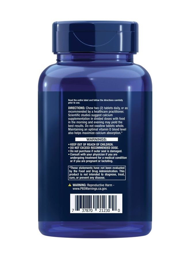 Life Extension Bone Restore Chewable Tablets - Sugar-Free Chocolate Flavor Calcium Supplement with Vitamin D3, Plus Magnesium, Zinc & Boron For Bone Health & Strength - Gluten-Free, Non-GMO - 60 Count - Image 3