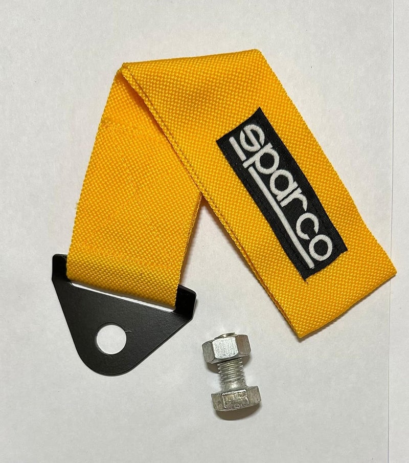 AUTO MT SPARCO CAR Truck Tow Belt Strap Universal Front Rear Tow Strap Tow Hook Towing Belt (Nylon, 1000 kg Pull Capacity) (Yellow-SPARCO Tow Belt) - Image 5