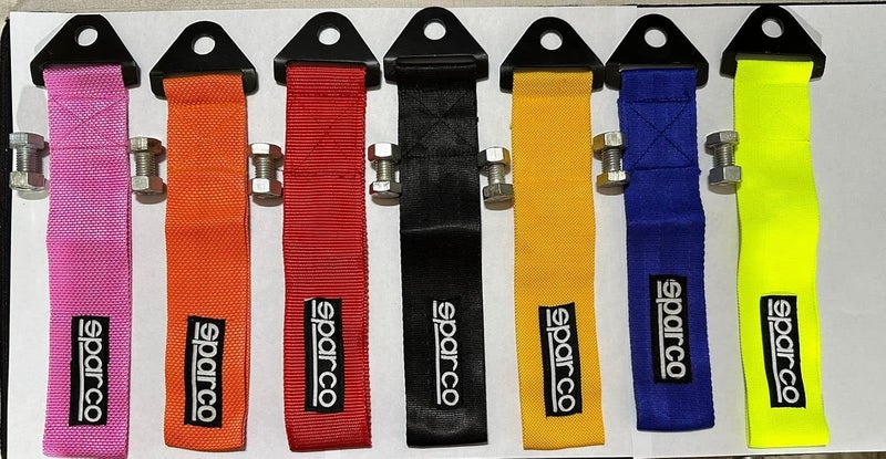 AUTO MT SPARCO CAR Truck Tow Belt Strap Universal Front Rear Tow Strap Tow Hook Towing Belt (Nylon, 1000 kg Pull Capacity) (Yellow-SPARCO Tow Belt) - Image 4