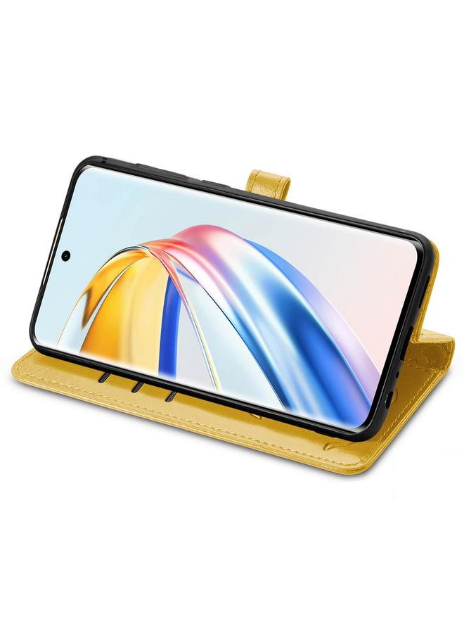 اس-توب جراب هاتف Honor X9b من الجلد المنقوش بنقشة قطة وكلب - Image 4