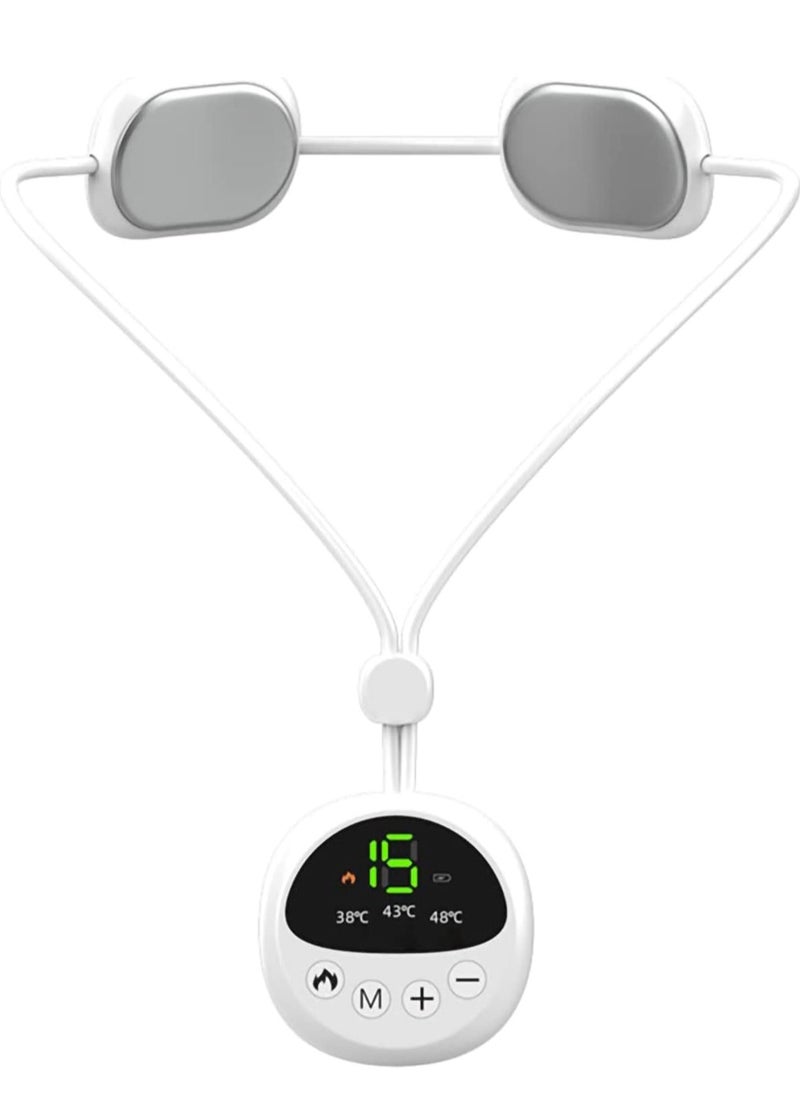 Excefore Neck Massager, EMS Pulse Hot Compress Cervical Spine Massager/Portable Pendant Shoulder Neck Hanging Neck Protector Physiotherapy Device/USB Multi-Mode Massager, Suitable for Everyone  - Image 1