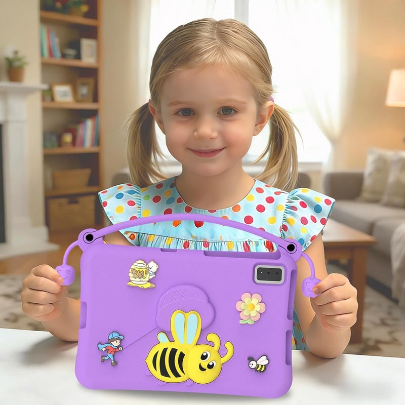 Yunseity EVA Kids Tablet Case Shockproof Tablet Cover Lightweight Sleeve with Stand for TAB S6 10.5 A7 10.4 for S6 Lite 10.4 for M10 10.3 (Purple) - Image 5