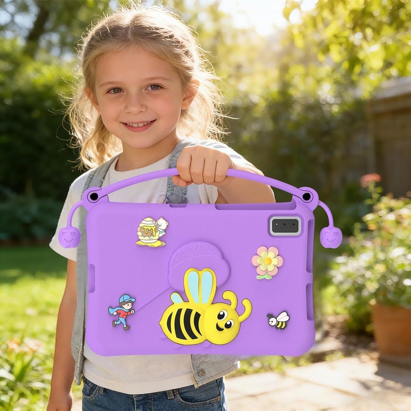 Yunseity EVA Kids Tablet Case Shockproof Tablet Cover Lightweight Sleeve with Stand for TAB S6 10.5 A7 10.4 for S6 Lite 10.4 for M10 10.3 (Purple) - Image 4