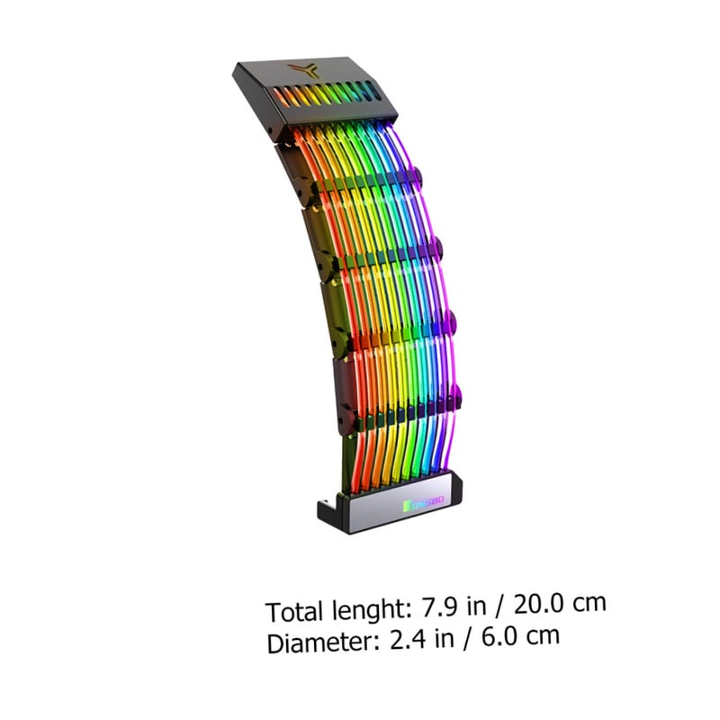 كابل تمديد طاقة بطاقة الرسوميات 5 فولت مع إضاءة ARGB RGB لحالات ATX وMATX - Image 3