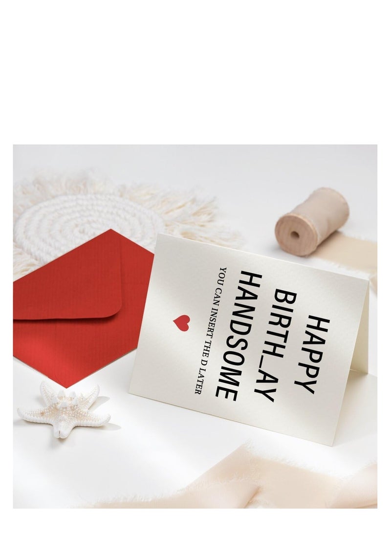 Funny Birthday Card & Gifts for Men Husband Boyfriend Him, Happy Birthday Card, Modern Letter Print - Image 2