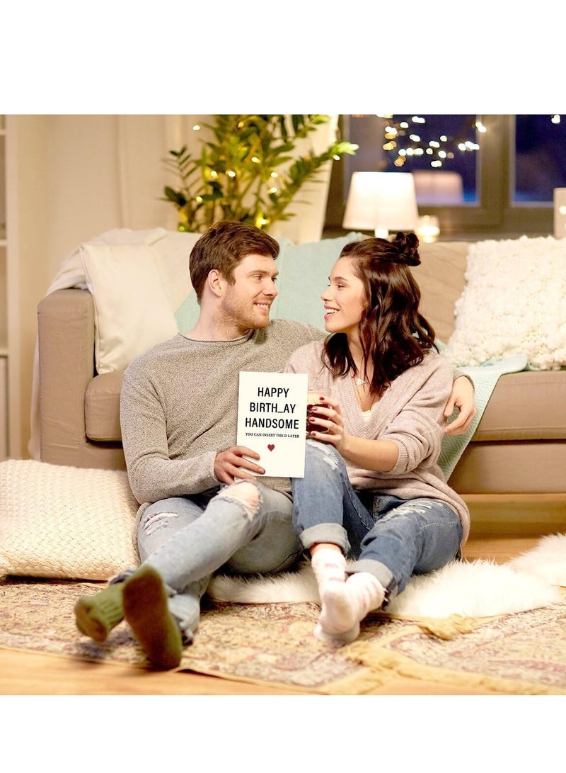 Funny Birthday Card & Gifts for Men Husband Boyfriend Him, Happy Birthday Card, Modern Letter Print - Image 4