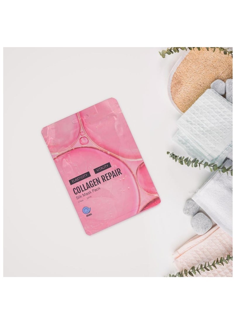 سنايل ماسك الكولاجين الحريري الكوري لإصلاح البشرة 3 قطع  23*3 مل - Image 4