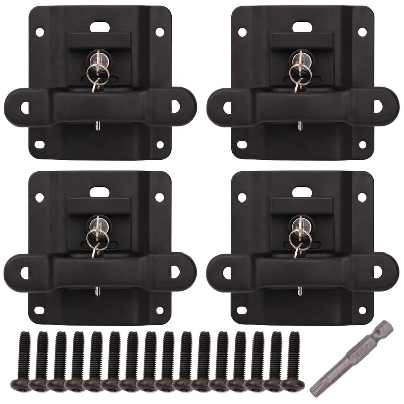 Pack of 4 Box Link Tie Down Anchors Bed Load Hook Reinforcement Panel Compatible for F150 F250 F350 Replaces for FL3Z9928408AB FL3Z99000A64B