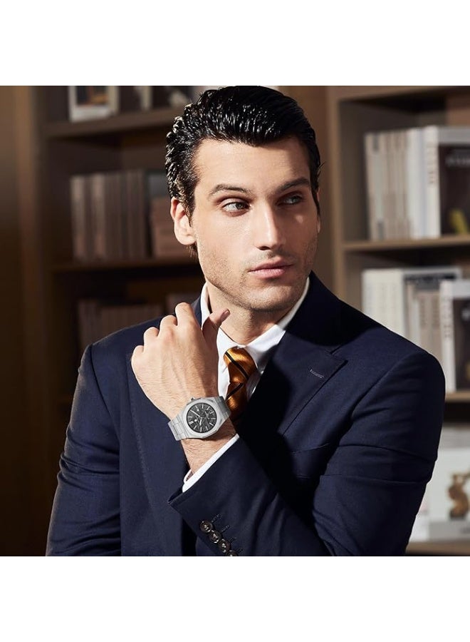 Sapphero Watch for Men Stainless Steel Mens Watches Waterproof Analog Quartz Movement Wrist Watch Gifts for Men - Image 3