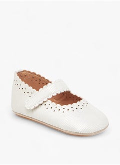 Barefeet Girls Perforated Booties with Hook and Loop Closure  - Image 2