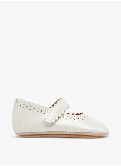 Barefeet Girls Perforated Booties with Hook and Loop Closure  - Image 3