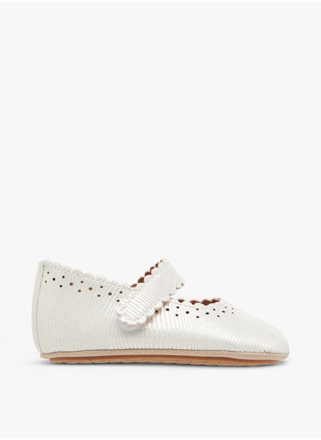Barefeet - Girls Perforated Booties with Hook and Loop Closure - Image 1