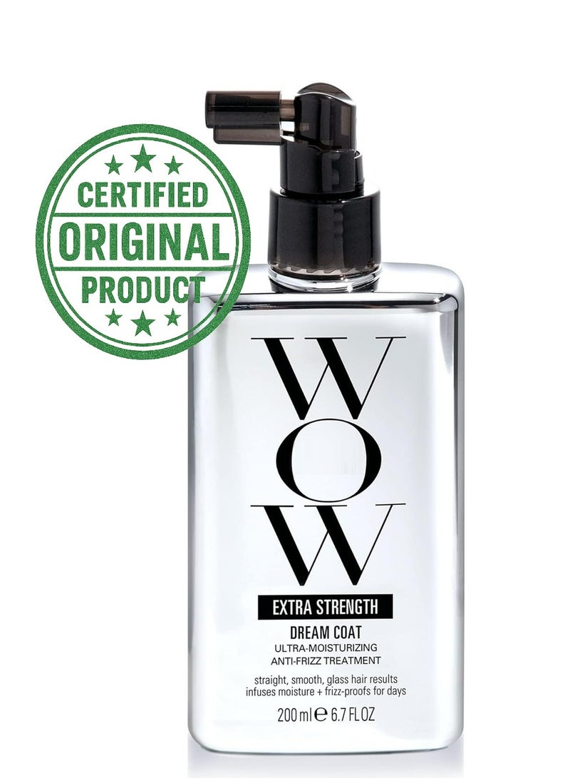 WOW Extra Strength Dream Coat 200ml | Ultra-Moisturizing Anti-Frizz Spray | Humidity-Proof, Smooth & Shiny Hair - Image 1