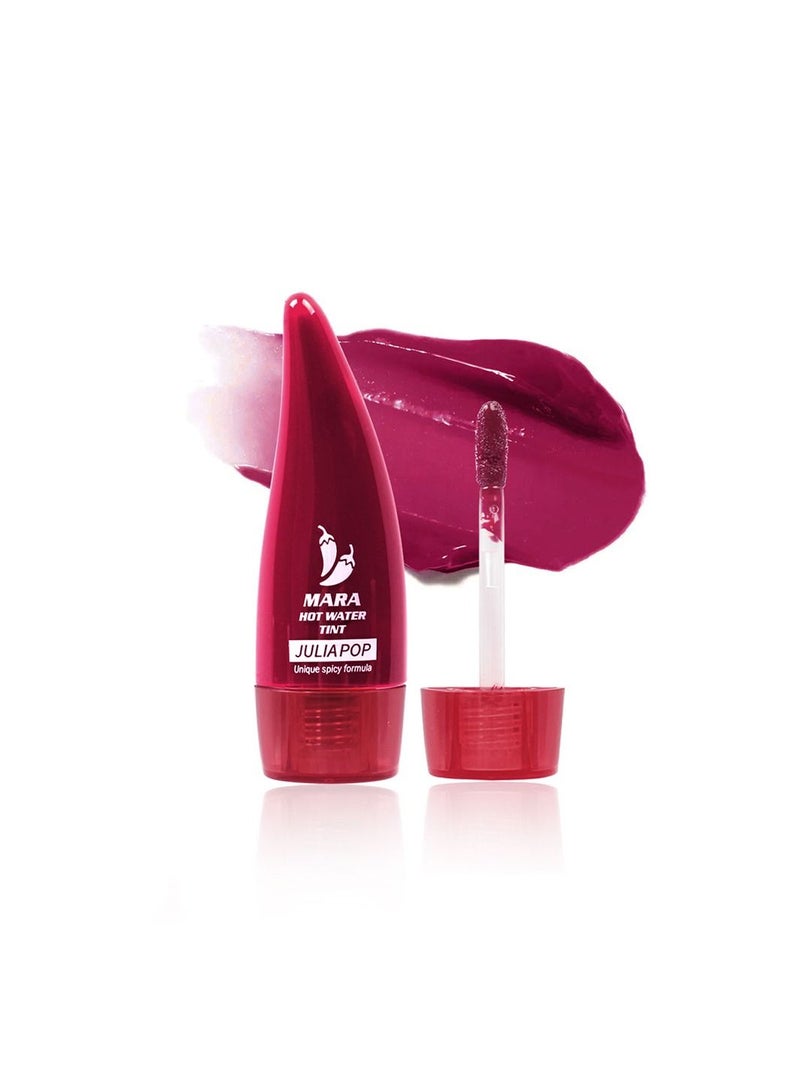 جوليا بوب أحمر شفاه مارا هوت ووتر تينت المضاد للماء يدوم طويلاً - Image 1