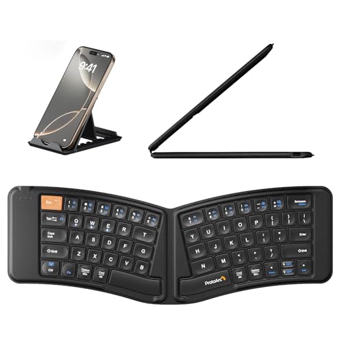 ProtoArc Ergonomic Foldable Keyboard, XK03 Split Folding Travel Bluetooth Keyboard, Ultra Slim, Portable for iPad, iPhone, Tablet, Laptop, PC - Image 1