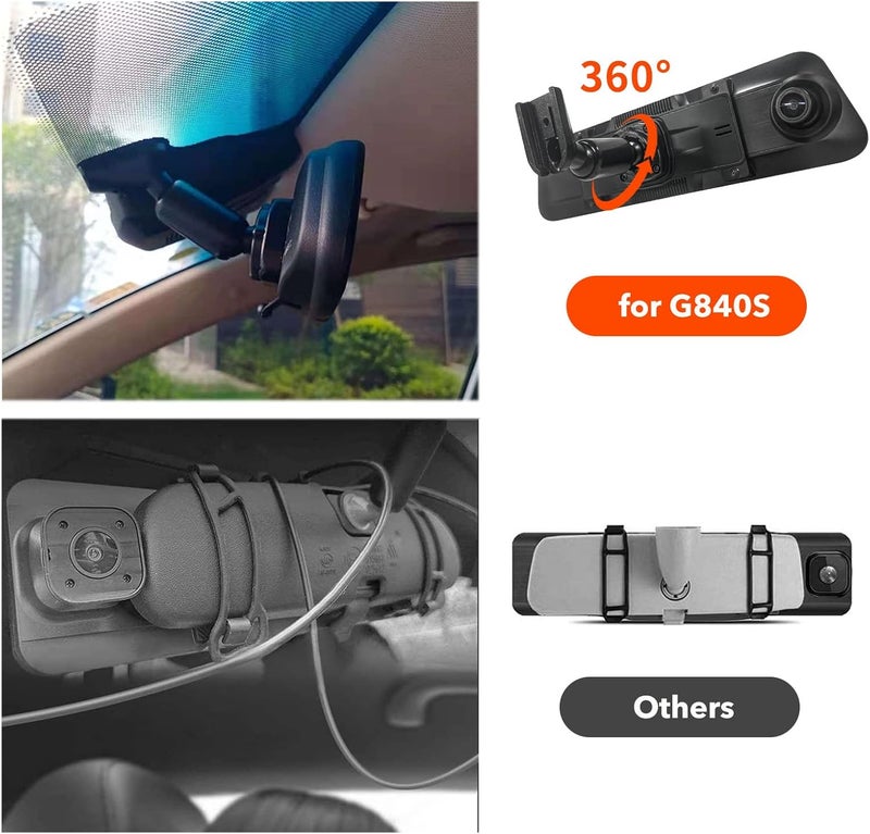 وولف بوكس حامل OEM من لكاميرا المرآة في لوحة القيادة من نوع USB C، متوافق مع طرازات G900 Tripro/G900PRO/G850PRO/G840S/G840H/G850/G900 - Image 2