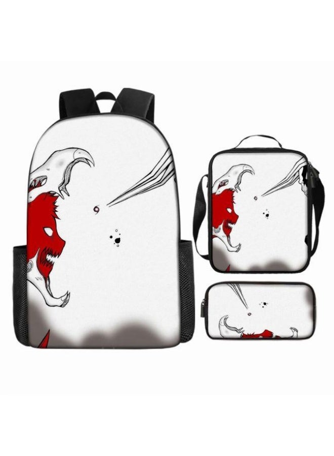 general Cartoon print backpack + handbag + pencil bag set, three-piece practical bag combination (available for students, children, friends outings, mountain climbing, etc.) - 60 - Image 2