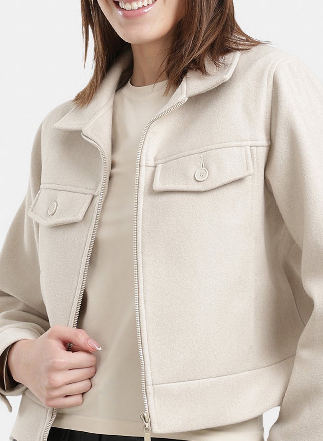 Carina Flap Pocket Cropped Jacket - Image 5