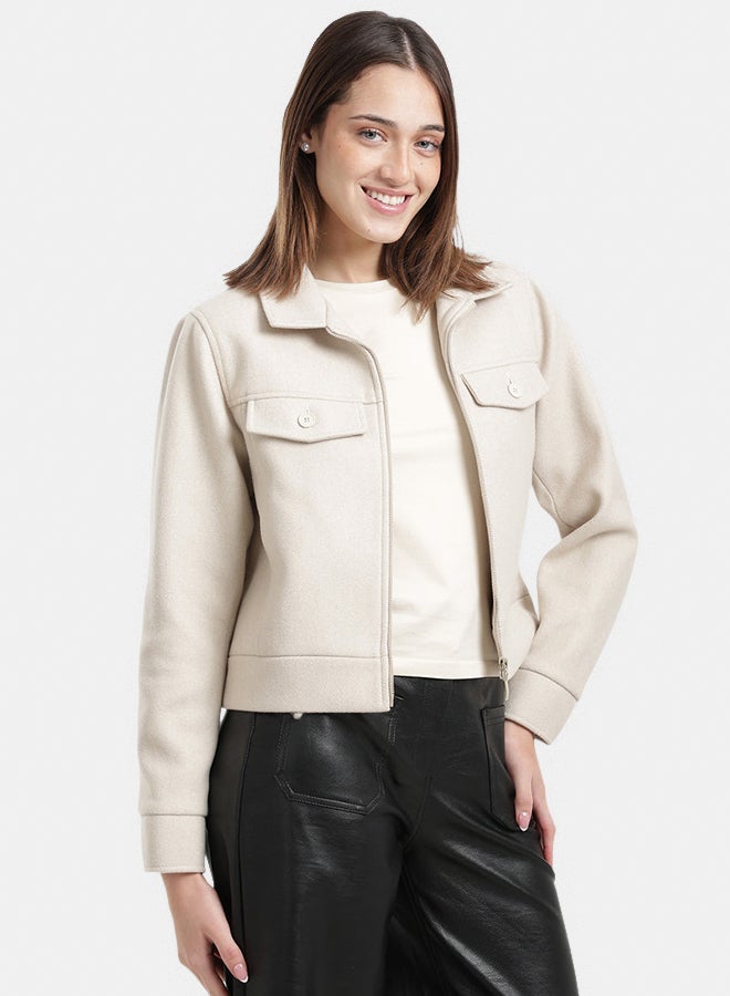 Carina Flap Pocket Cropped Jacket - Image 2
