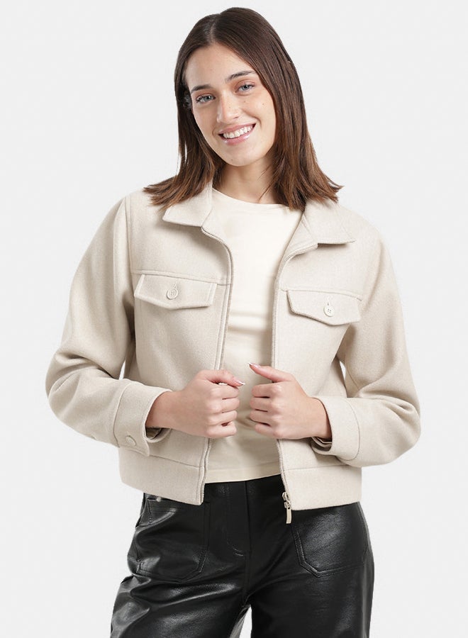 Carina Flap Pocket Cropped Jacket - Image 1