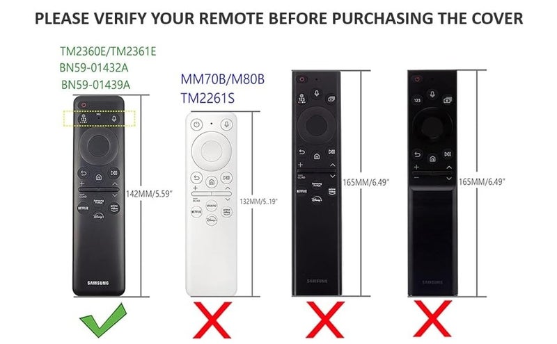 smashtronics Silicone Case Cover for Samsung TV Remote Control - Samsung Remote Cover with Remote Loop - Solar Cell - BN59-01432A with Cleaning Kit - Image 2