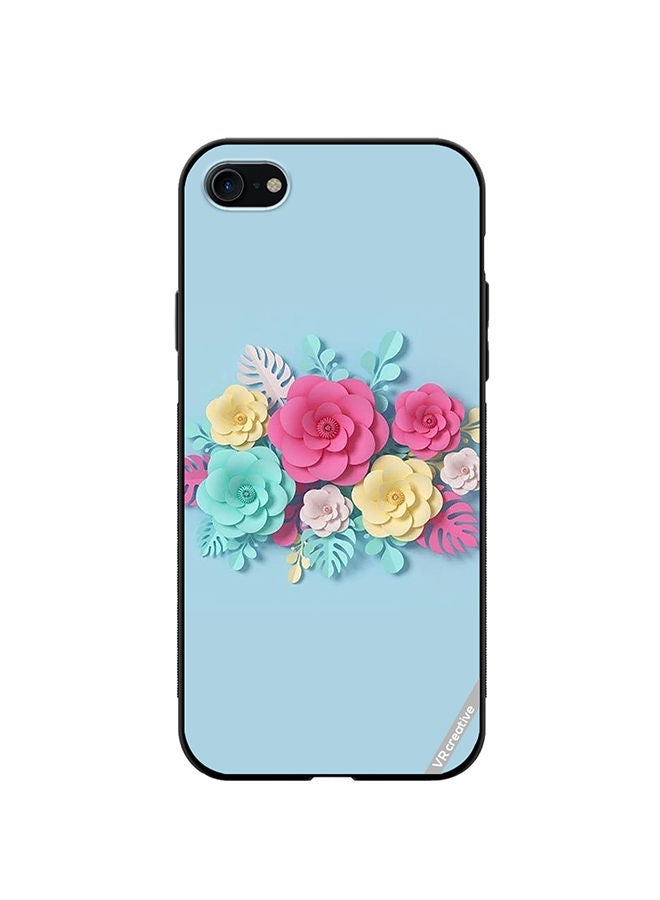 VR CREATIVE Protective Case Cover For Apple iPhone SE (2022) Flower Design Multicolour - Image 1
