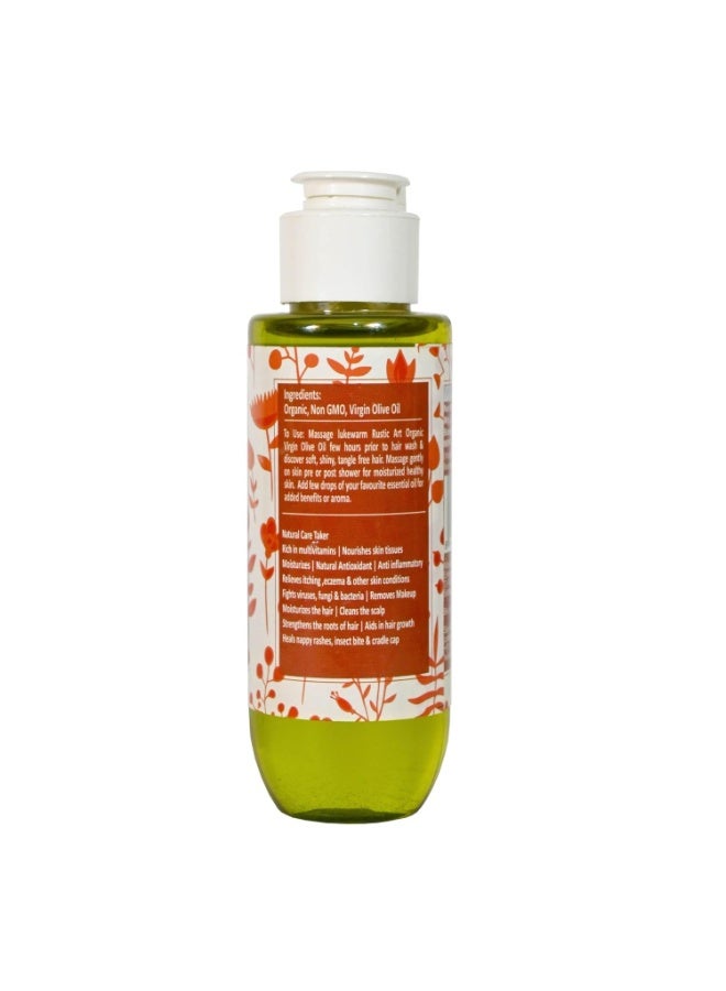 Rustic Art Virgin Olive Oil | Organic & Coldpressed | For Skin & Hair | For Women & Men | 100ml - Image 2