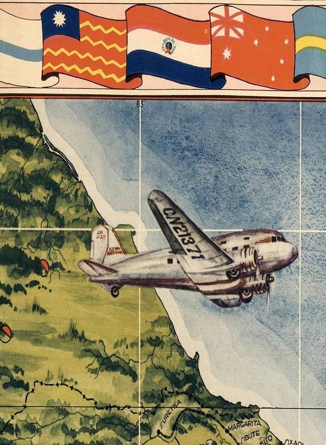 خرائط قديمة لجمهورية بنما مع منطقة القناة حوالي عام 1941 | طباعة تصويرية | ملصق فني مطبوع | ديكور حائط عتيق | 24 × 36 بوصة (610 × 915 مم) - Image 2