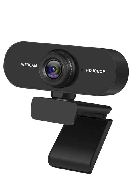 Webcam, Full HD, 1080P High Definition, 2 Megapixels, Built-in Microphone, USB Camera, Auto Light Correction, 30 FPS, Ultra Wide Angle 95°, Clip/Stand, Plug and Use, Tripod Compatible