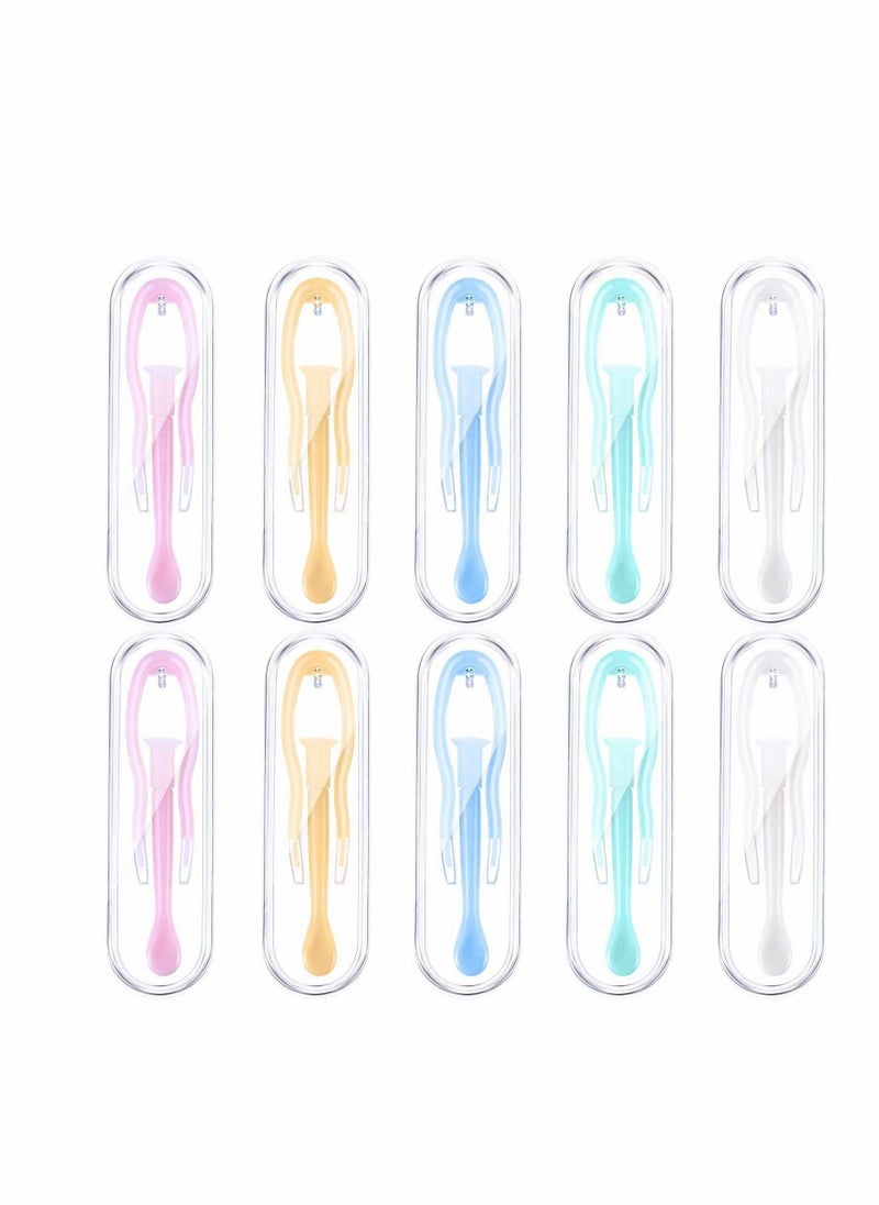 NIBEMINENT Contact Lens Tweezer Case, Travel Tweezers and Suction Stick Lenses Inserter Remover (5 Colors) Plunger Holder for Hard Lenses, 10 Pieces  - Image 1
