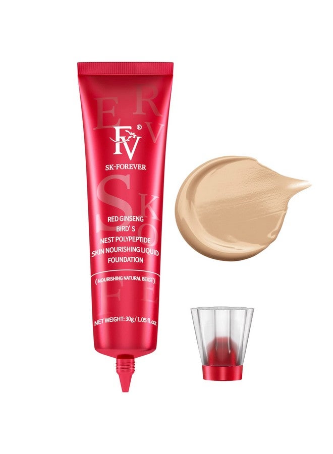 FV Waterproof Liquid Foundation, Dewy Flawess Lightweight Foundation For Dry & Combination Skin, Long Lasting Medium Coverage Face Makeup, Moisturizing & Conceal Pore, 30G, 1.05Fl;Oz, Beige - Image 2