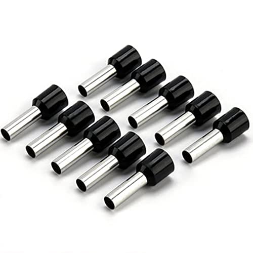 Teansic 200 Pcs Wire Ferrules Kit 8 AWG Ferrule Connectors End Terminal E10-12 Insulated Ferrule Pin Cord End Terminal for Car Audio, Electronics, Communication Equipment (100 Black + 100 Red) - Image 5