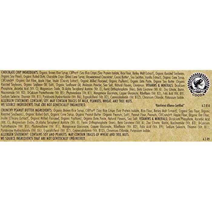 Clif Bar Variety Pack, Chocolate Chip, Crunchy Peanut Butter, 2.4 oz. Nutrition Bars, 24 Count - Image 4