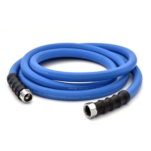 BluBird AG-LITE BSAL5825 5/8" x 25' Hot/Cold Water Rubber Garden Hose, 100% Rubber, Ultra-Light, Super Strong, 500 PSI, 50F to 190F Degrees, High Strength Polyester Braided - Image 2