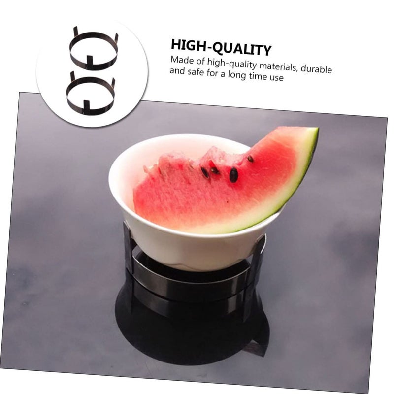 2 Pcs Natural Coconut Soup Stand Holder with Stainless Steel Trays Storage Organizer - Image 5