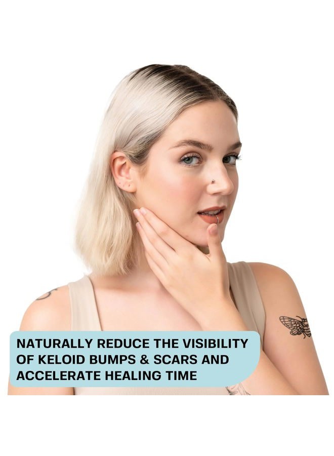 BASE LABORATORIES Keloid Bump Removal Gel | Natural Piercing Bump Treatment & Keloid Scar Gel | Keloid Scar Removal for all Scars, Keloids & Piercing Bumps | Soothing Piercing Aftercare | 2 oz - Image 3