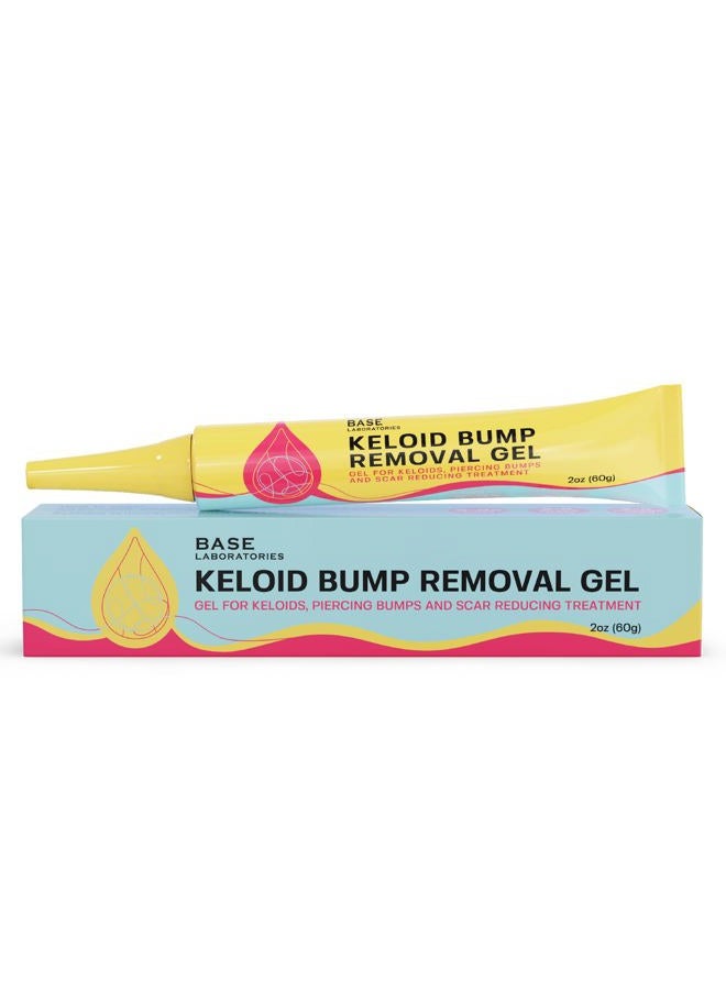 BASE LABORATORIES Keloid Bump Removal Gel | Natural Piercing Bump Treatment & Keloid Scar Gel | Keloid Scar Removal for all Scars, Keloids & Piercing Bumps | Soothing Piercing Aftercare | 2 oz - Image 1